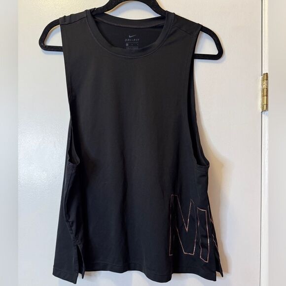 NIKE Sleeveless Logo Tank Black Women’s Size Large - Picture 3 of 8